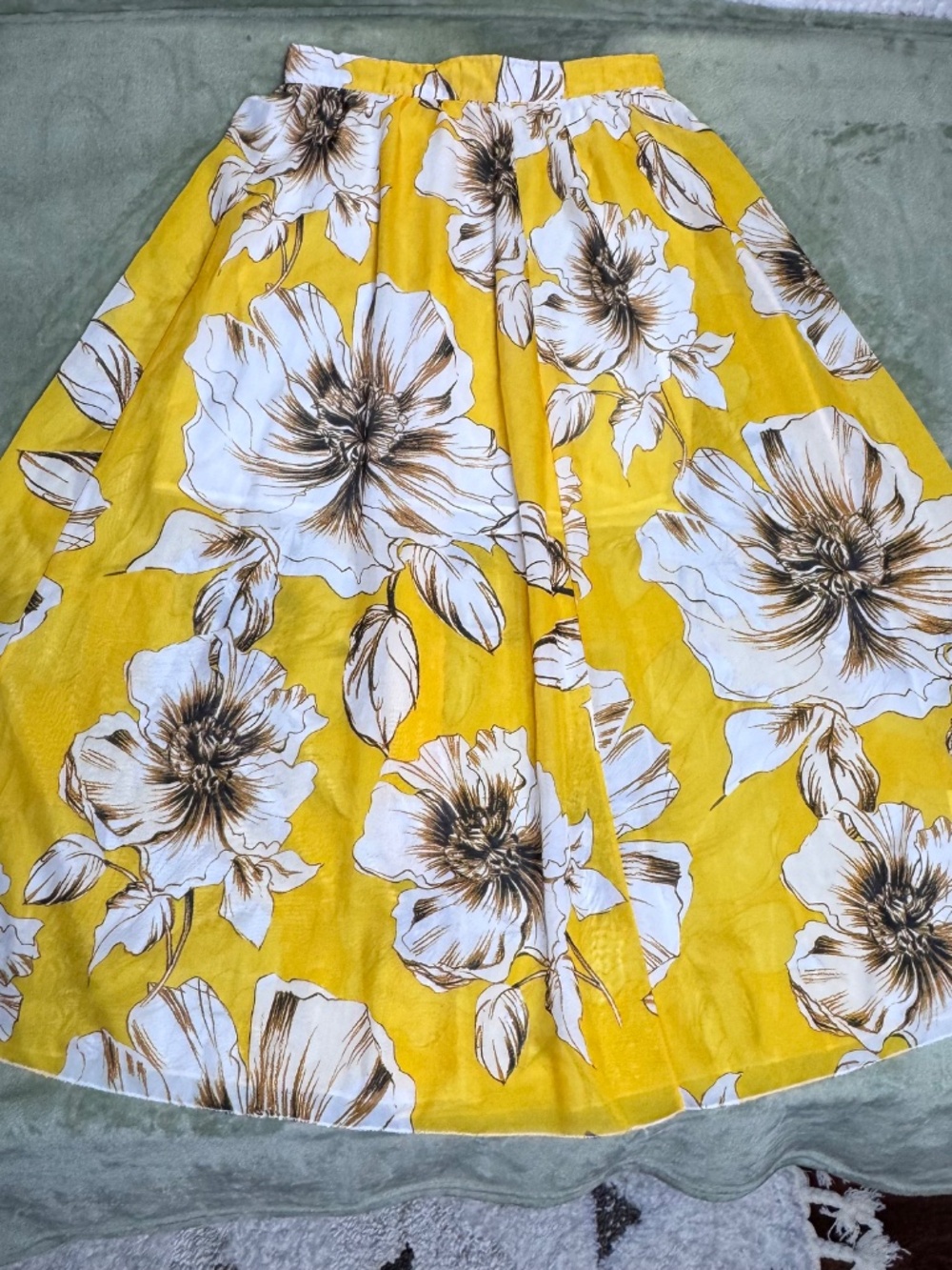 Maxi Skirt Flowy A Line Oversized Floral Vacation Resort Summer Coastal - Picture 6 of 9